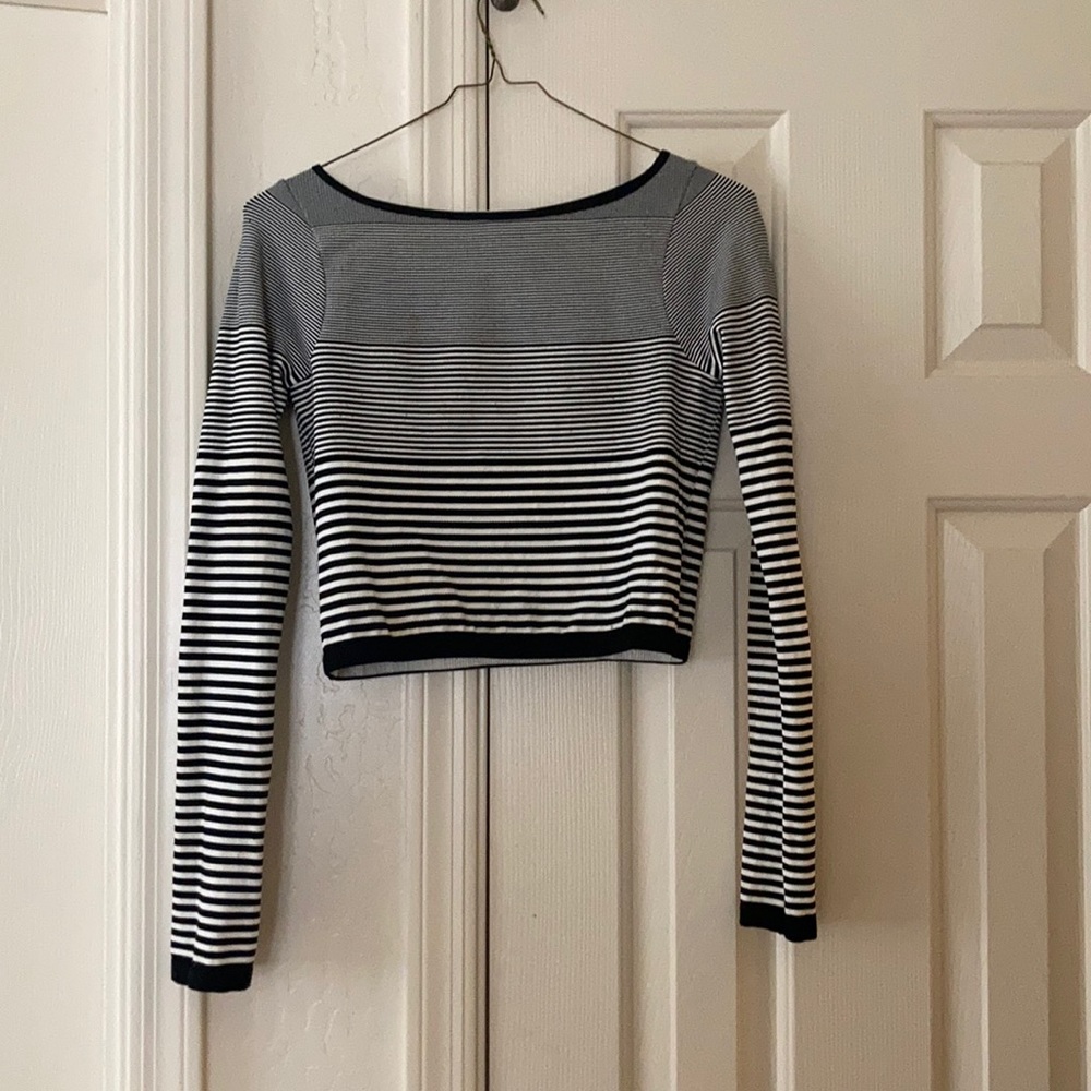 Classic Black and White Crop Top